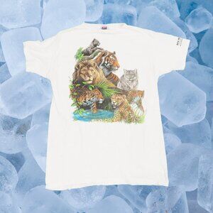 WWF Wildlife Federation Jungle T-Shirt XL Vintage OSFA